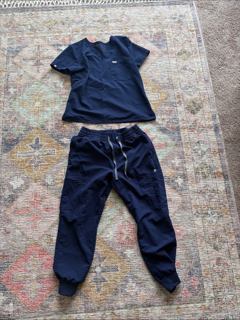 Navy figs scrubs set